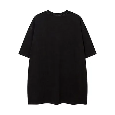 Fashion Cartoon Print Short Sleeve Men