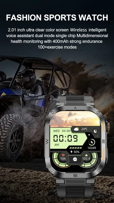 Multifunctional Waterproof Alarm Clock Large Dial Smart Reminder Watch