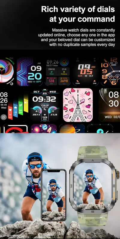 Multifunctional Waterproof Alarm Clock Large Dial Smart Reminder Watch