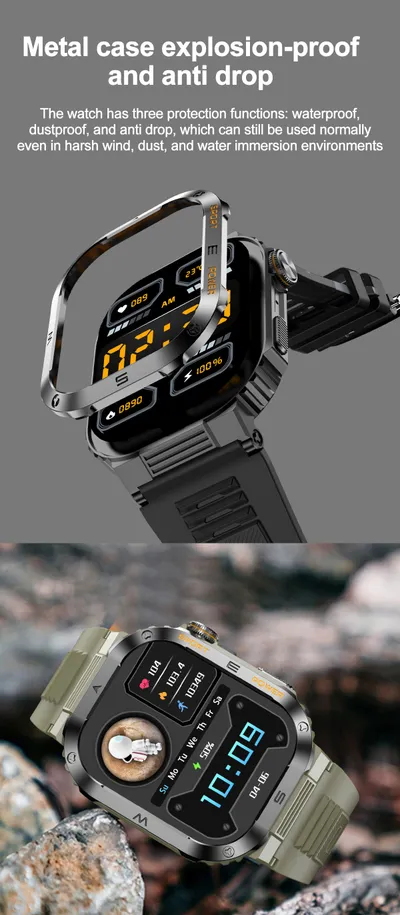 Multifunctional Waterproof Alarm Clock Large Dial Smart Reminder Watch
