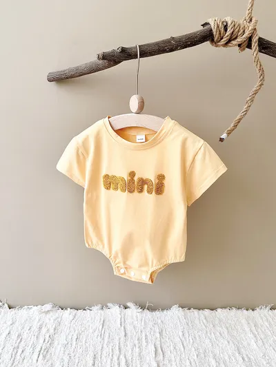 Baby Cute Round Neck Comfort And Casual Triangle Jumpsuit