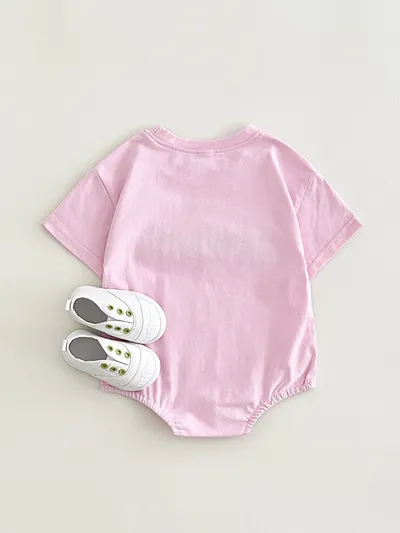 Baby Cute Round Neck Comfort And Casual Triangle Jumpsuit