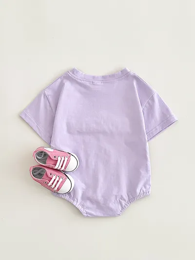 Baby Cute Round Neck Comfort And Casual Triangle Jumpsuit