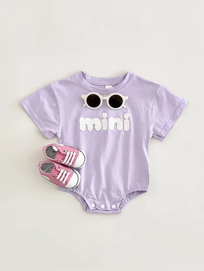 Baby Cute Round Neck Comfort And Casual Triangle Jumpsuit