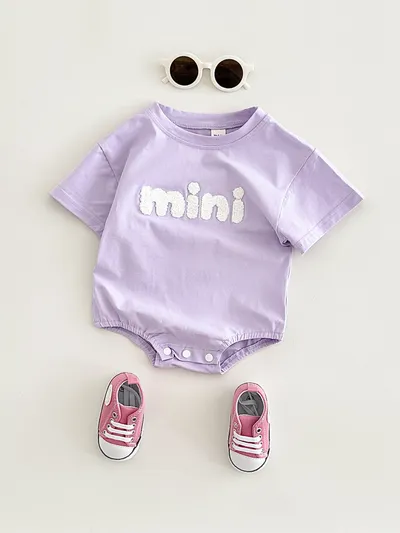 Baby Cute Round Neck Comfort And Casual Triangle Jumpsuit