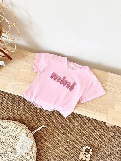 Baby Cute Round Neck Comfort And Casual Triangle Jumpsuit