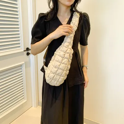 Casual Chest Bag Women's Down Cotton-padded Shoulder Messenger Bag