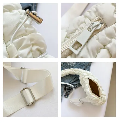 Casual Chest Bag Women's Down Cotton-padded Shoulder Messenger Bag
