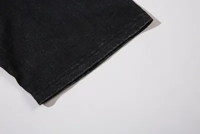 Retro Distressed Printed Short Sleeve Men