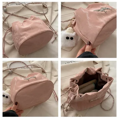 Chain Small Bag Female Butterfly Crossbody Single Shoulder Bucket Bag