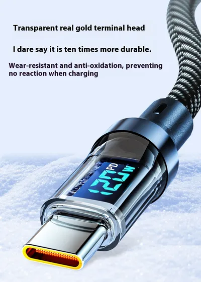 Typec Fully Compatible With Digital Display Super Fast Charge Data Cable