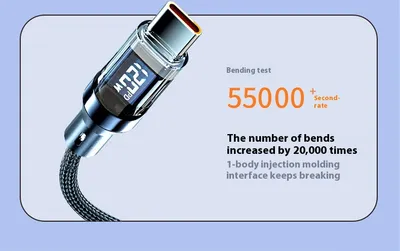 Typec Fully Compatible With Digital Display Super Fast Charge Data Cable