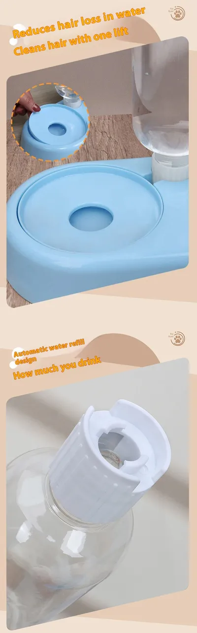 Plastic Bowl For Cat Removable Automatic Water Feeder