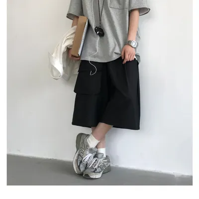 Japanese Retro Simple Casual Shorts Men