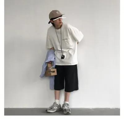 Japanese Retro Simple Casual Shorts Men