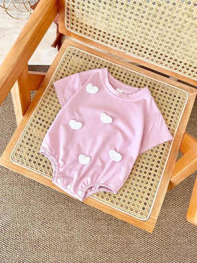 Baby Cute Jumpsuit Comfortable Crew Neck Casual Triangle Jumpsuit