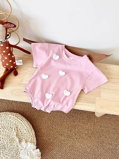 Baby Cute Jumpsuit Comfortable Crew Neck Casual Triangle Jumpsuit