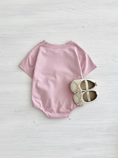 Baby Cute Jumpsuit Comfortable Crew Neck Casual Triangle Jumpsuit