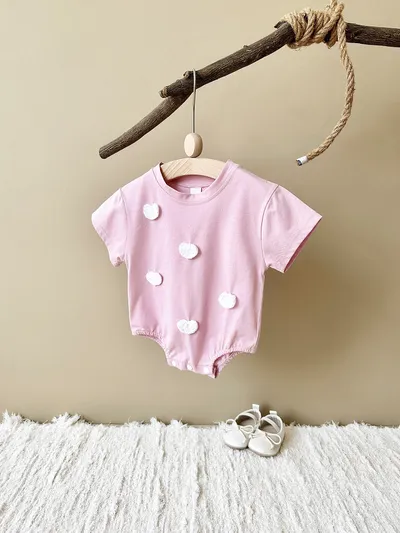 Baby Cute Jumpsuit Comfortable Crew Neck Casual Triangle Jumpsuit