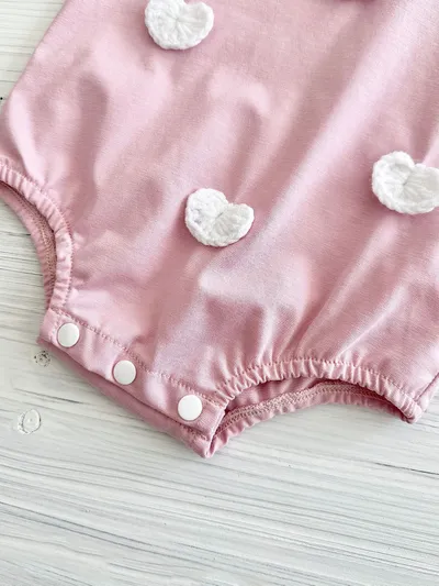 Baby Cute Jumpsuit Comfortable Crew Neck Casual Triangle Jumpsuit