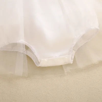 Baby Girl's Love Tulle Jumpsuit Headscarf Two-piece Set