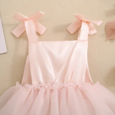 Baby Girl's Love Tulle Jumpsuit Headscarf Two-piece Set