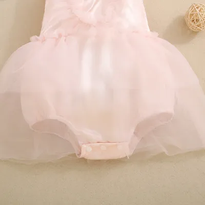 Baby Girl's Love Tulle Jumpsuit Headscarf Two-piece Set