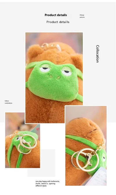 Capabala Capybara Doll Guinea Pig Plush Toy Small Pendant Girls' Bags Ornament Keychain