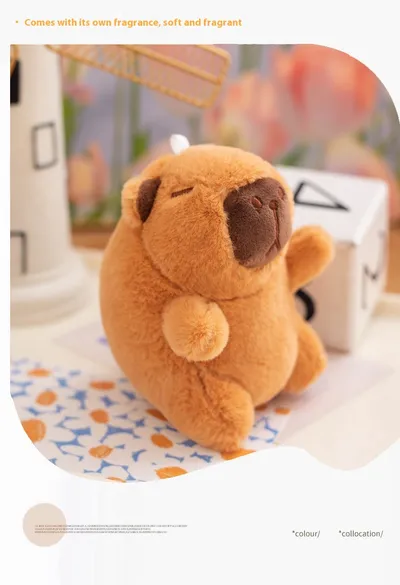 Capabala Capybara Doll Guinea Pig Plush Toy Small Pendant Girls' Bags Ornament Keychain