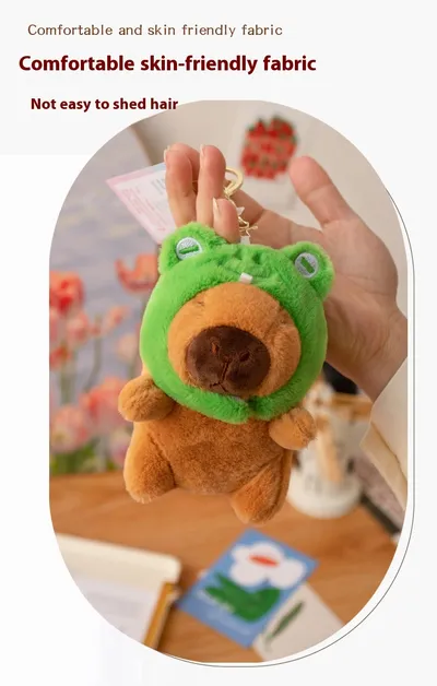 Capabala Capybara Doll Guinea Pig Plush Toy Small Pendant Girls' Bags Ornament Keychain