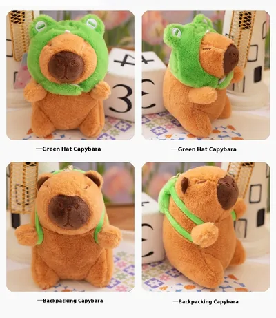 Capabala Capybara Doll Guinea Pig Plush Toy Small Pendant Girls' Bags Ornament Keychain