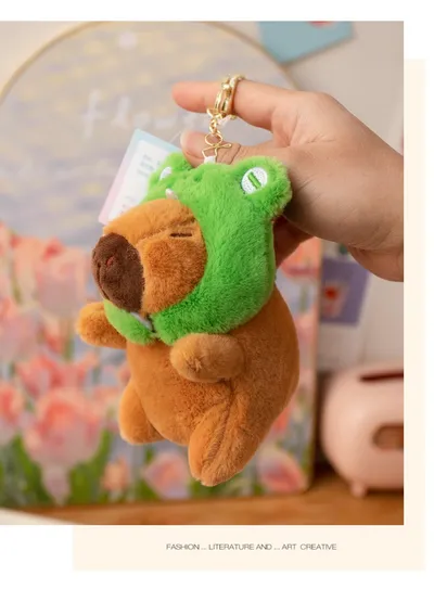 Capabala Capybara Doll Guinea Pig Plush Toy Small Pendant Girls' Bags Ornament Keychain
