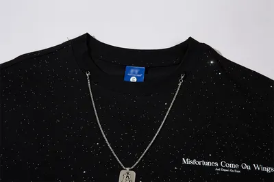 Starry Chain Decoration Short Sleeve Men