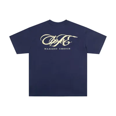 Artistic Letter Embroidery Short Sleeve Men