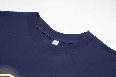 Artistic Letter Embroidery Short Sleeve Men