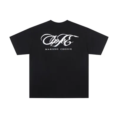 Artistic Letter Embroidery Short Sleeve Men