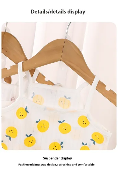 Children Straps Pajamas Summer Thin Baby Pantskirt Cotton Vest Girls' Sleeveless Homewear Suit