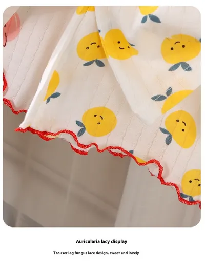 Children Straps Pajamas Summer Thin Baby Pantskirt Cotton Vest Girls' Sleeveless Homewear Suit