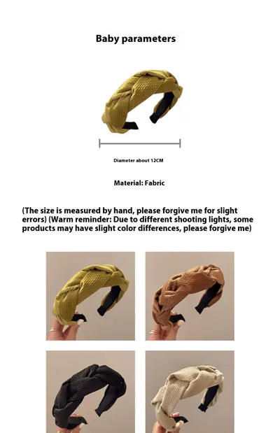 Women's Braided Braid Sponge Face Wash Hair Bands