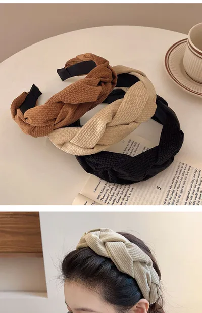 Women's Braided Braid Sponge Face Wash Hair Bands