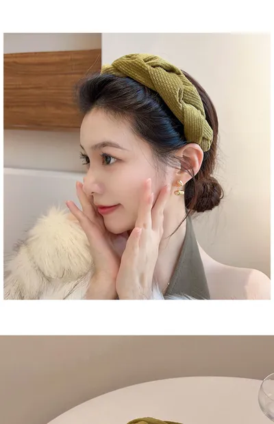 Women's Braided Braid Sponge Face Wash Hair Bands