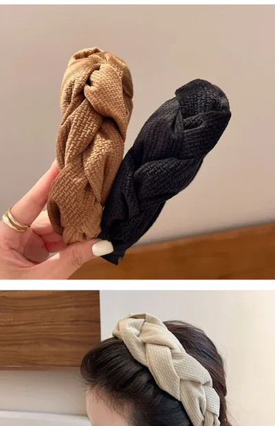 Women's Braided Braid Sponge Face Wash Hair Bands