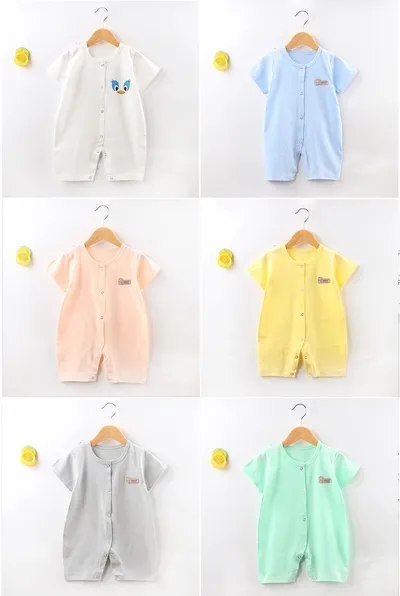 Baby Jumpsuit Short Sleeved Summer Newborn Hoodie