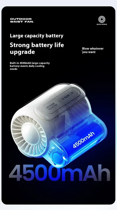 Portable Large Wind Usb Charging Outdoor Sports Construction Site Summer Cooling Portable Small Air Fan For Outdoor Sports Travel Work