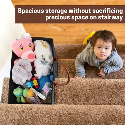 Home Staircase Felt Portable Storage Basket