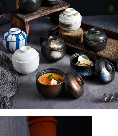 Household Water-proof Ceramic Belt Tureen Tureen