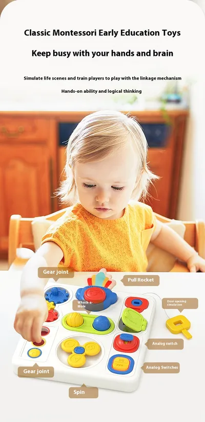 Baby Cognitive Sound And Light Busy Board Early Education Educational Toys