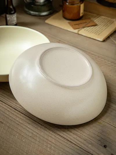 Matte Sesame Glaze Ceramic Large Bowl