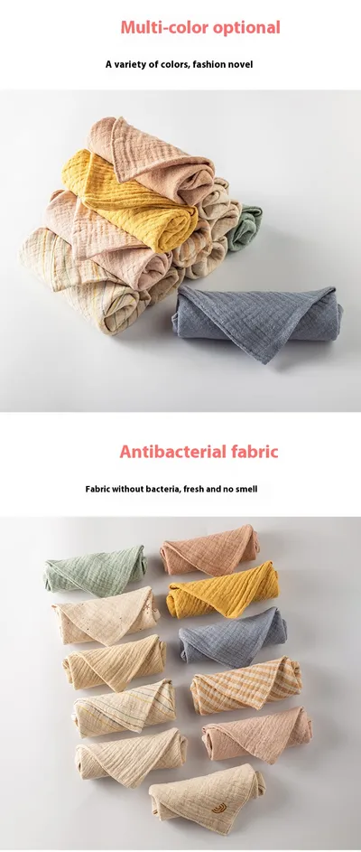 Simple Baby Gauze Cotton Four-layer Square Towel Saliva Towel Face Cloth Color Nursing