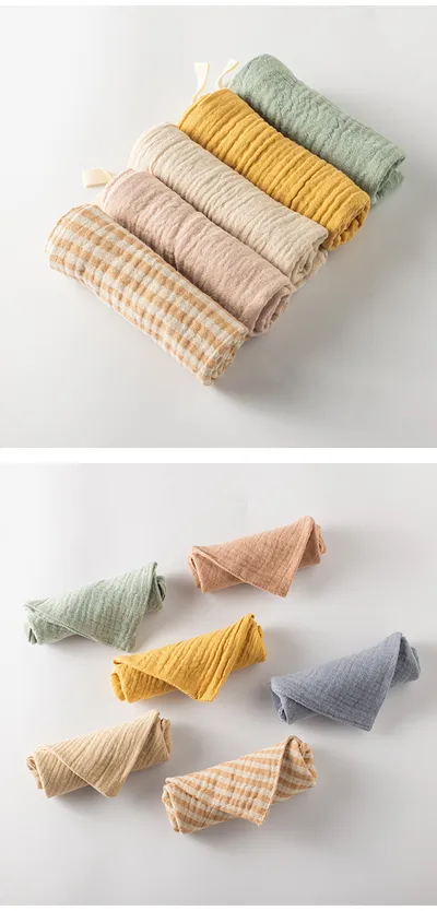 Simple Baby Gauze Cotton Four-layer Square Towel Saliva Towel Face Cloth Color Nursing